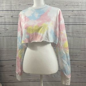 Forever 21 Tie Die Cropped Shirt